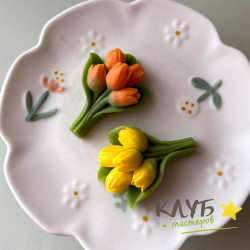 Букет тюльпанов малый х2, форма силиконовая Букет тюльпанов малый х2, форма силиконовая