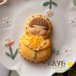 Матрешка с нарциссами, форма силиконовая Матрешка с нарциссами, форма силиконовая