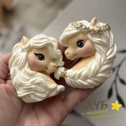 сНежные лошадки 2D, форма силиконовая сНежные лошадки 2D, форма силиконовая