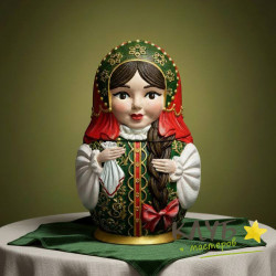 Шкатулка Матрешка Барышня, форма силиконовая Шкатулка Матрешка Барышня, форма силиконовая