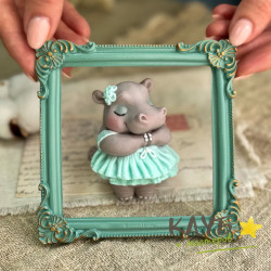 Бегемотик Даша 2D, форма силиконовая Бегемотик Даша 2D, форма силиконовая